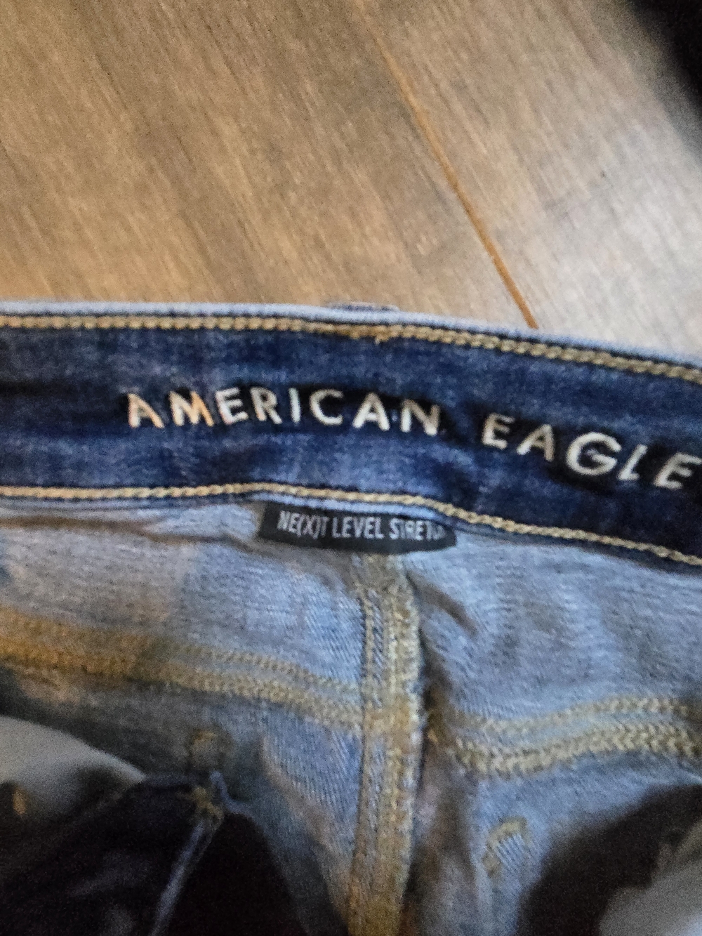 American Eagle Outfitters Women's Distressed Skinny Jeans - Dark Blue - Picture 4 of 5